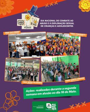 Durante a segunda semana de mobilização pelo 18 de Maio, foram realizadas ações de conscientizaç