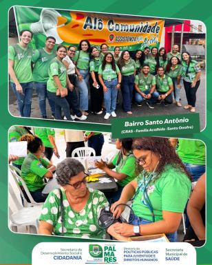 📢 A ação Alô Comunidade – Assistência em Ação! aconteceu no bairro Santo Antônio, promovida pel