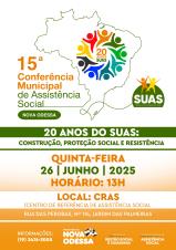 eConvite 15ª Conferência de Assistência Social de Nova Odessa 2025-06-25