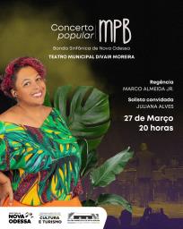 eCard eConvite Concerto Popular Banda Sinfônica PMNO março 2025 - feed menor