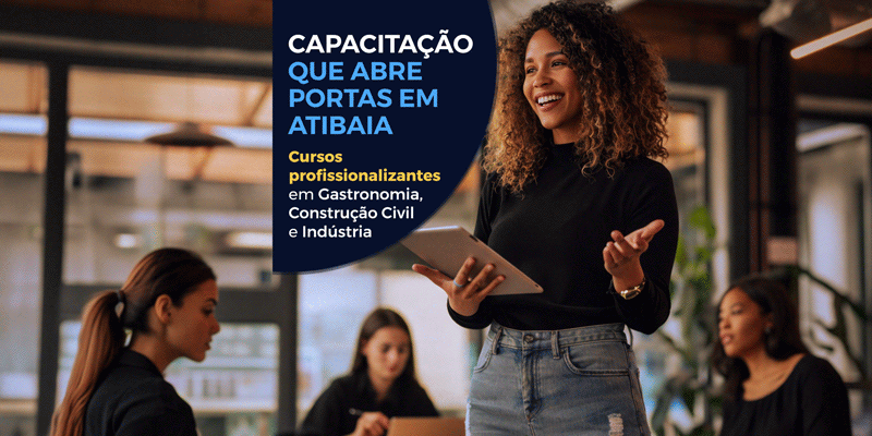 Abertas inscrições para cursos profissionalizantes em parceria com o SENAI