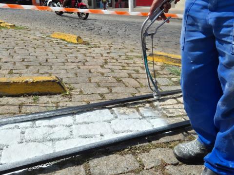 Prefeitura de Atibaia renova sinalização viária no entorno do Terminal Rodoviário