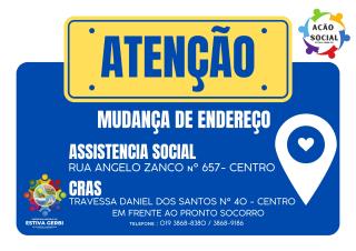 CRAS E A ASSISTENCIA SOCIAL MUDÃO DE ENDEREÇO