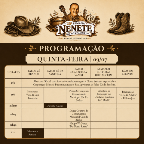 Programação dia 09 final