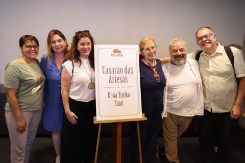 Guararema apresenta placa da Casa do Artesão Yuriko Imai - Guararema - Crédito foto - Divulgação (2)