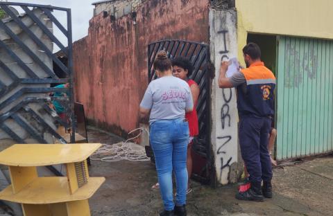 Secretaria de Desenvolvimento e Inclusão Social realiza visitas e atende famílias afetadas pelas chuvas