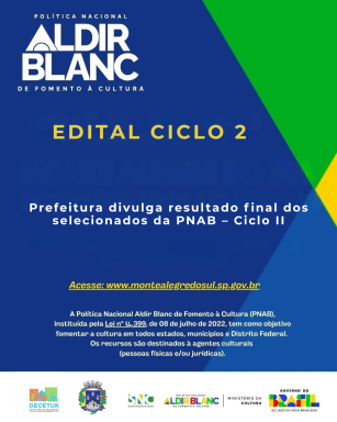 Prefeitura divulga resultado final dos selecionados da PNAB – Ciclo II