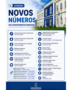 Prefeitura divulga novos números de telefone dos departamentos municipais