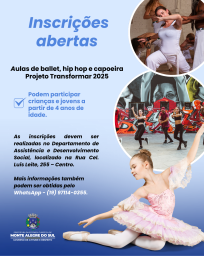 Prefeitura abre inscrições para o Projeto Transformar 2025