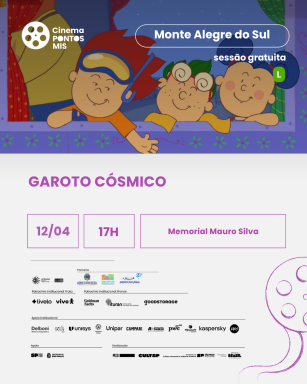 Cinema Pontos MIS exibe “Garoto Cósmico” neste domingo (12/04) no Memorial Mauro Silva
