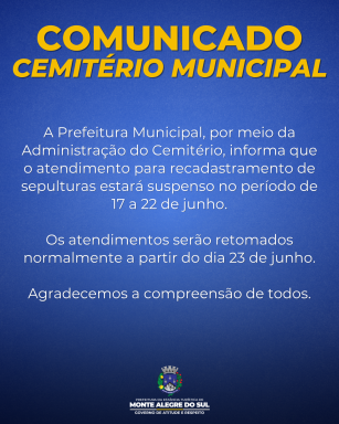 Comunicado- Cemitério Municipal