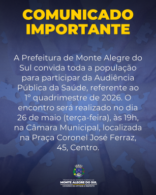 Comunicado- Audiência Pública Saúde