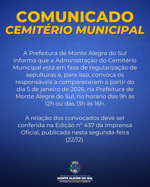 Comunicado- Cemitério Municipal