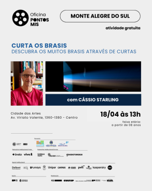 Prefeitura abre inscrições para oficina “Curta os Brasis” na Cidade das Artes