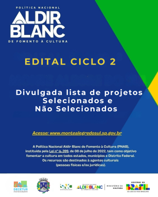 PNAB – Ciclo 2: Prefeitura divulga lista de projetos Selecionados e Não Selecionados e abre prazo para recursos