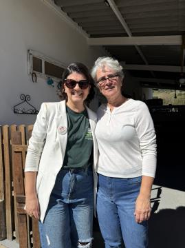 Nina Benedito, sec de turismo e Valeria Fernandes, mestre queijeira