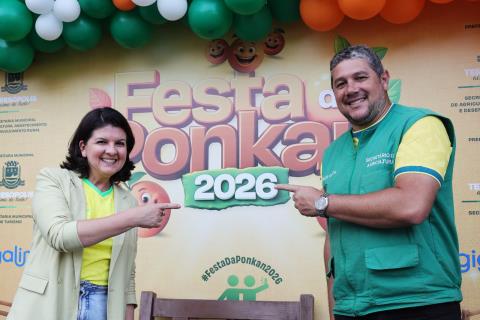 Secretários Nina Benedito (Turismo) e Marcos Vinicius Costa (Agricultura) celebram sucesso da festa