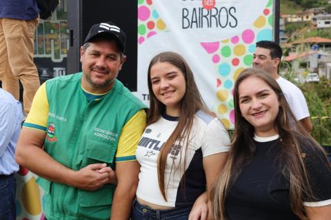 Secretário Marcos Vinicius e família curtindo o evento