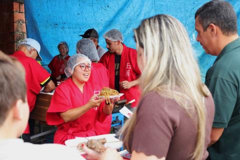 Expositores fizeram sucesso com o Yakissoba e outros pratos da culinária japonesa