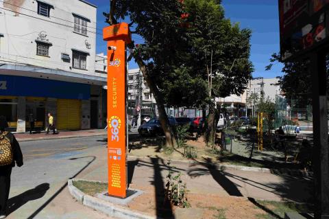 Praça Olímpica, no centro, também passou a ser monitorada com as torres