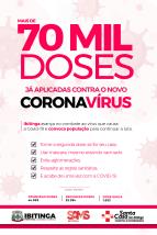 70 mil doses aplicadas contra o novo coronavírusss