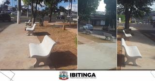 bancos praça cemitério