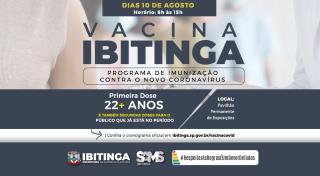 Arte Vacina Covid faixa etária 22 anossss