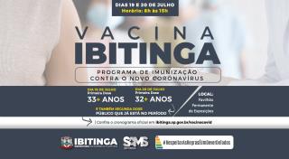 Arte Vacina Covid faixa etária 33 E 32 ANOS