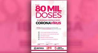 80 mil doses aplicadas contra o novo coronavírus site