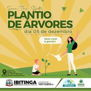 Plantio de árvores dia 05 de dezembro arte post