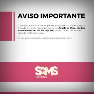 aviso importante comunicado saúde sams 28.06