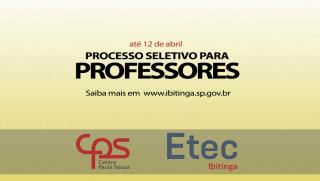 etec processo seletico professo2r