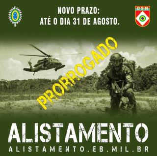Prorrogação alistamento Militar