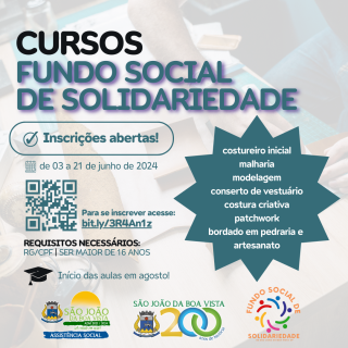 Inscrição cursos Fundo Social
