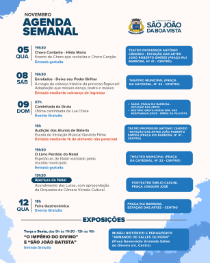 AGENDA NOVEMBRO 05 A 12