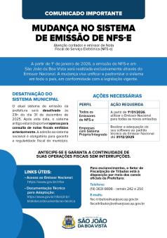 Comunicado às empresas emissoras de notas fiscais de serviço