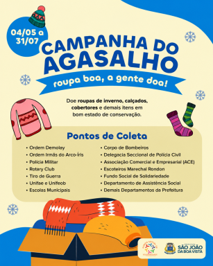 Campanha do Agasalho “Roupa boa, a gente doa” mobiliza São João da Boa Vista em ação solidária