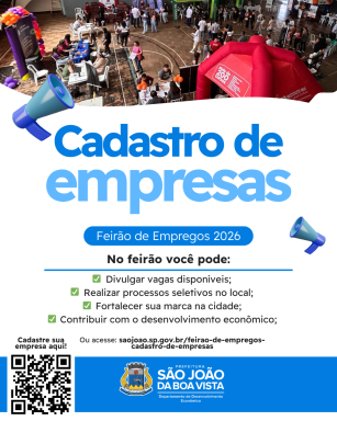 Empresas podem se cadastrar para participar do Feirão de Empregos