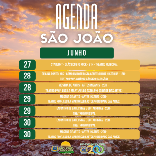 Confira a programação deste mês!