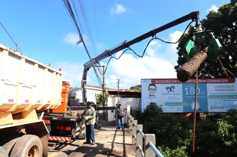 Meio Ambiente realiza limpeza do Rio da Prata