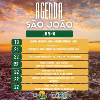 Confira a programação deste mês!