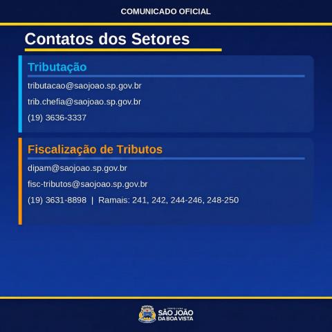 Suspensão do sistema tributário e fiscal até 03/05