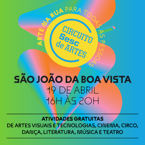 Circuito SESC de Artes acontece no dia 19 de abril com programação gratuita