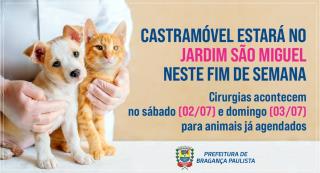 Castramóvel estará no Jardim São Miguel neste fim de semana