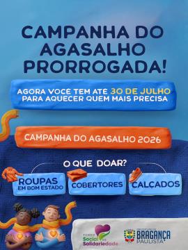 Campanha do Agasalho é prorrogada até 30 de julho