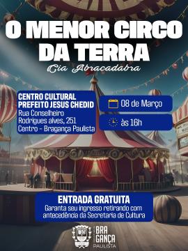 O espetáculo vai começar! O Menor Circo da Terra” promete encantar famílias com magia e humor