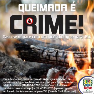 Incêndio é crime