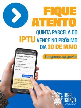Quinta parcela do IPTU 2026 vence em 10 de maio