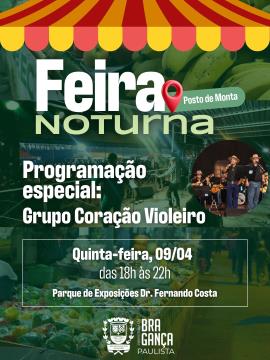 Grupo Coração Violeiro anima a Feira Noturna do Posto de Monta nesta quinta-feira (09)