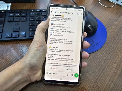 NOTA  – Mensagens via WhatsApp